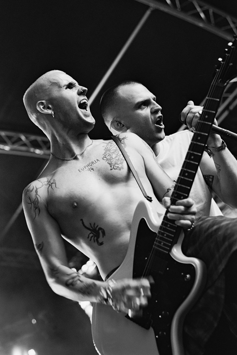 VLURE shot by Elliot Hetherton at TRNSMNT festival on ILFORD XP2S black and white film