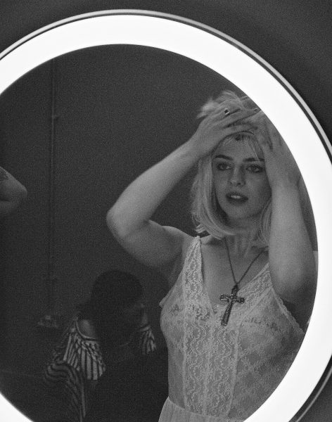 TTSSFU backstage at New Century shot by Becky Carr on ILFORD black and white film