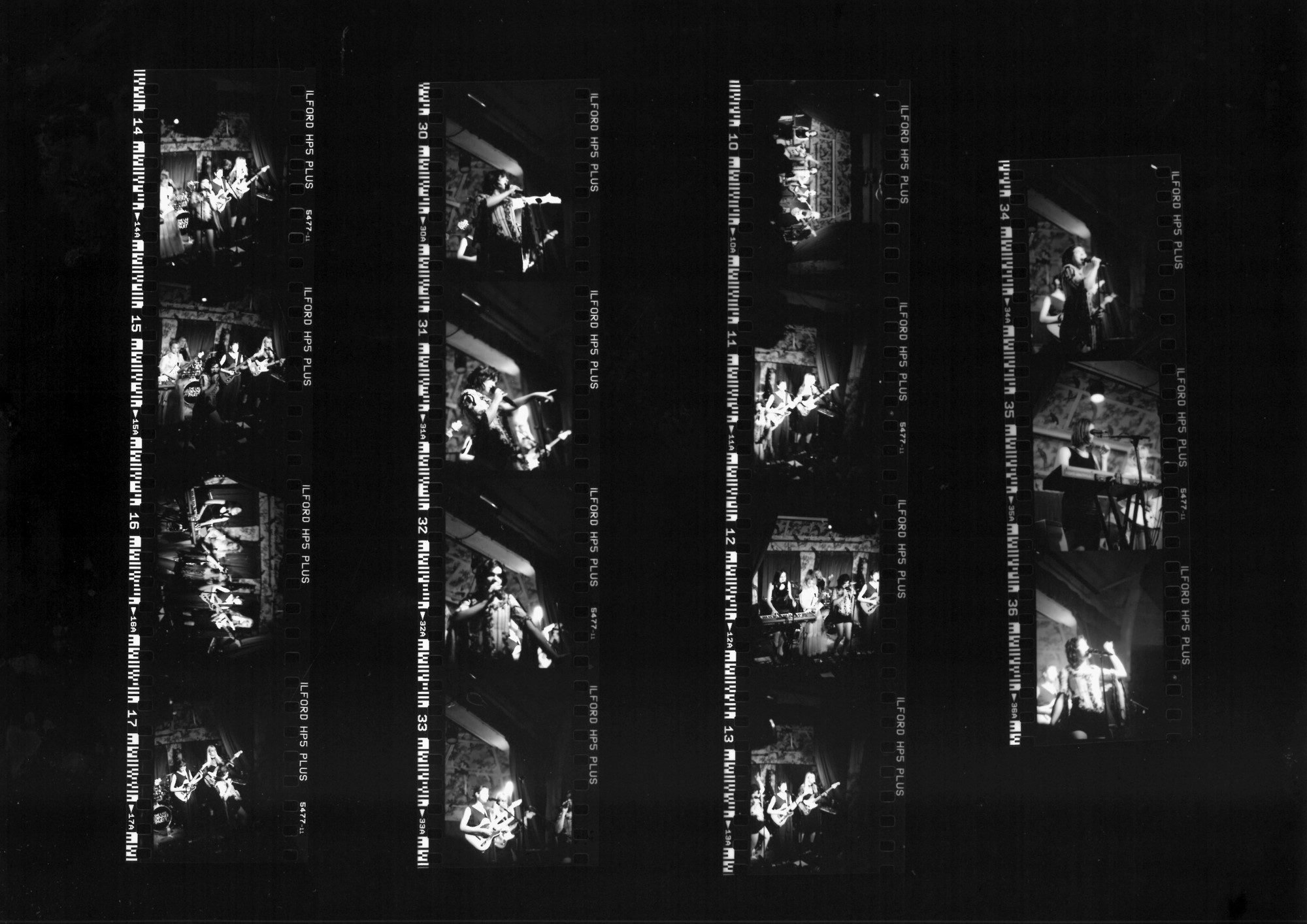 The Last Dinner Party shot by Becky Carr on ILFORD black and white film