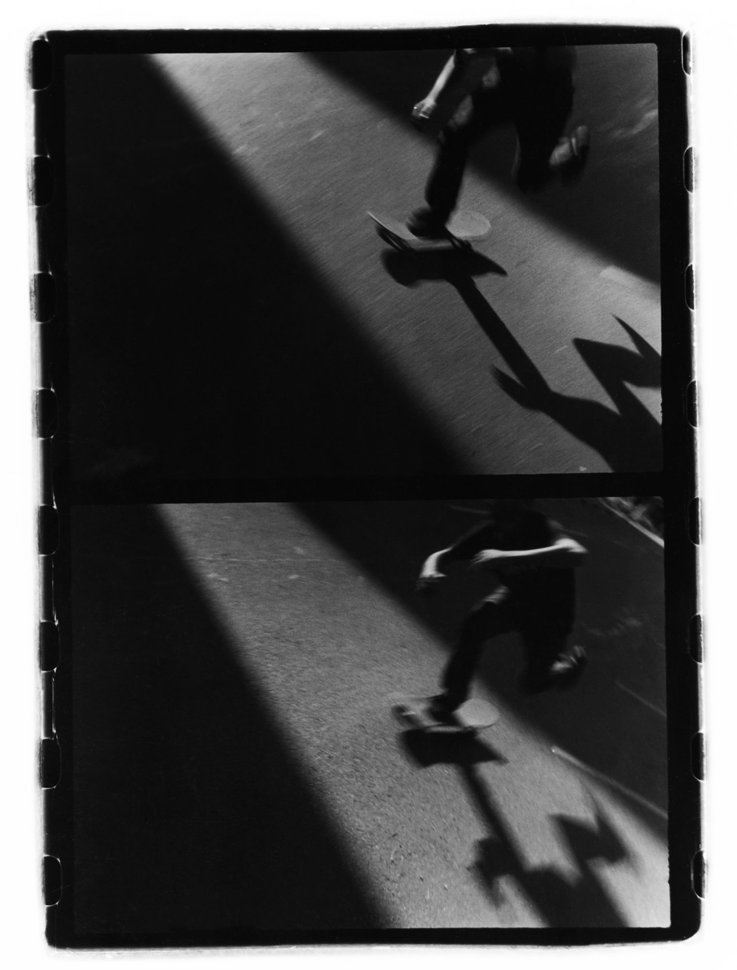 Half-Frames-Andres-Coiran-Pushing Shot by Rafael Gonzles on ILFORD HP5 PLUS for Skate Thru the city