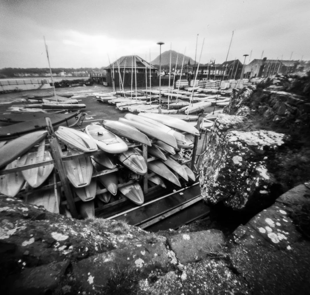 Laurens @laurenswillis.bsky.social · 13d Another pinhole from North Berwick, this time sharing for @ilfordphoto.com #fridayfavourites 📷 Ranica Mir 6F 🎞️ Kentmere 100